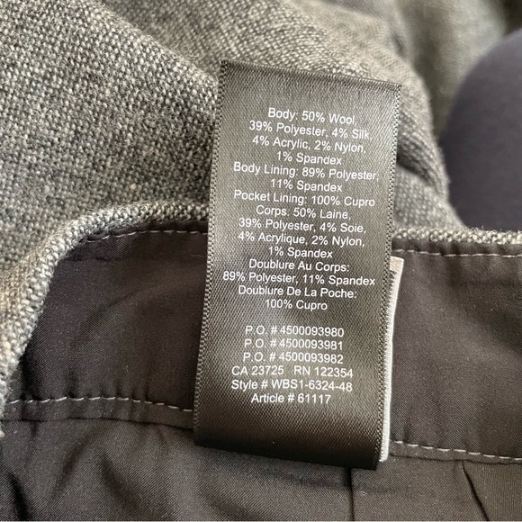 Aritzia Babaton Cohen Wool Blend Cropped Ankle Pant in Charcoal - Picture 9 of 15